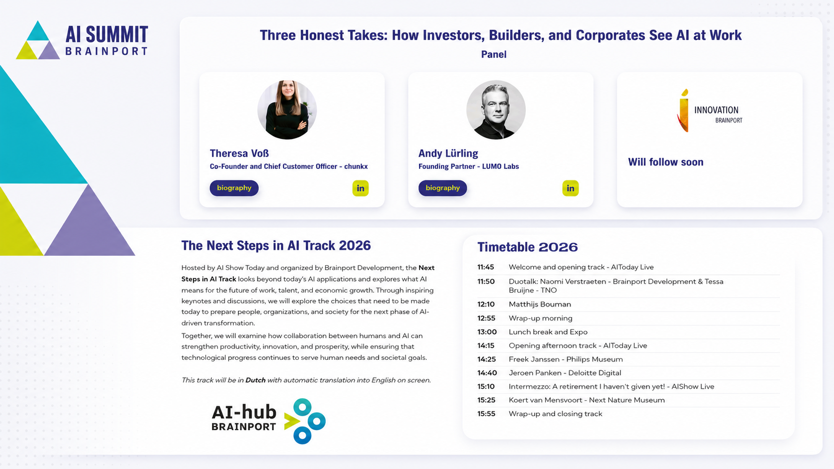 AI SUMMIT BRAINPORT and intoappsnwebs | working on visuals & motion graphics